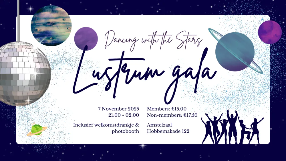Poster voor het lustrumgala op 7 november