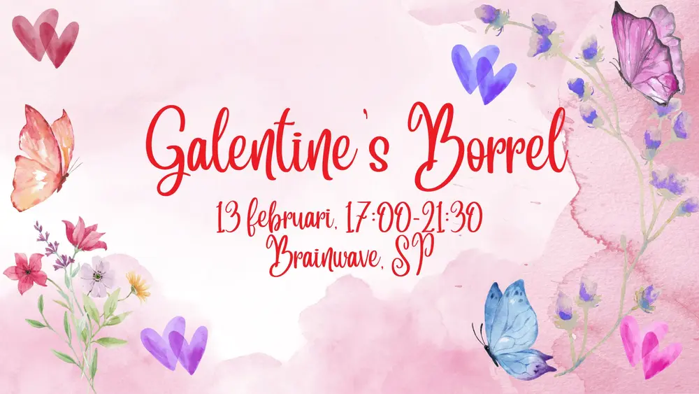 Galentine's borrel poster