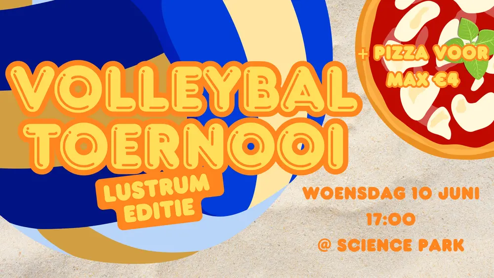 poster lustrum volleybaltoernooi