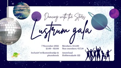 Poster voor het lustrumgala op 7 november