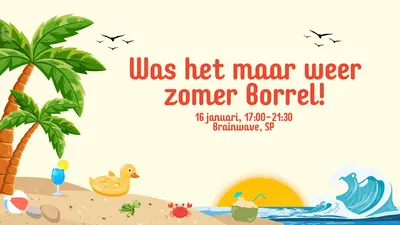 Poster was het maar weer zomer Borrel