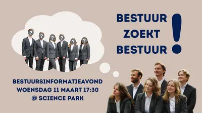 poster ter promotie van de bestuursinformatieavond