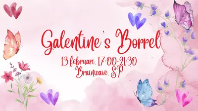 Galentine's borrel poster