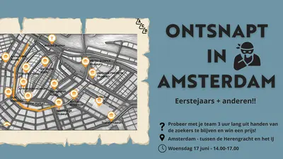 poster EJC ontsnapt in Amsterdam